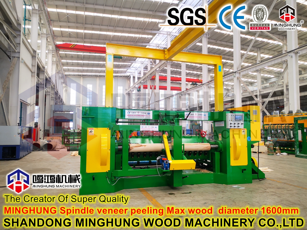 Large diameter log peeling machine