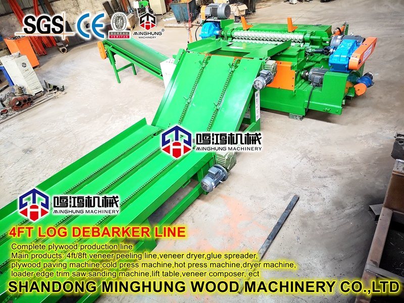 4feet Tree Peeling Machine Log Debarker for Plywood Veneer Production Line