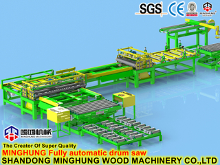 Plywood Roller Edge Cutting Sawing Line