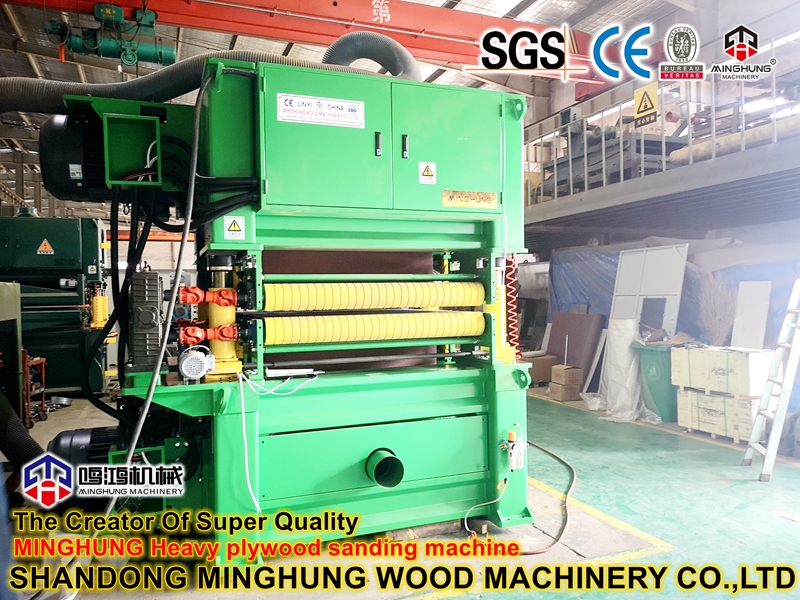 Heavy Double Side Plywood Calibrating Machine From Minghung Machinery 