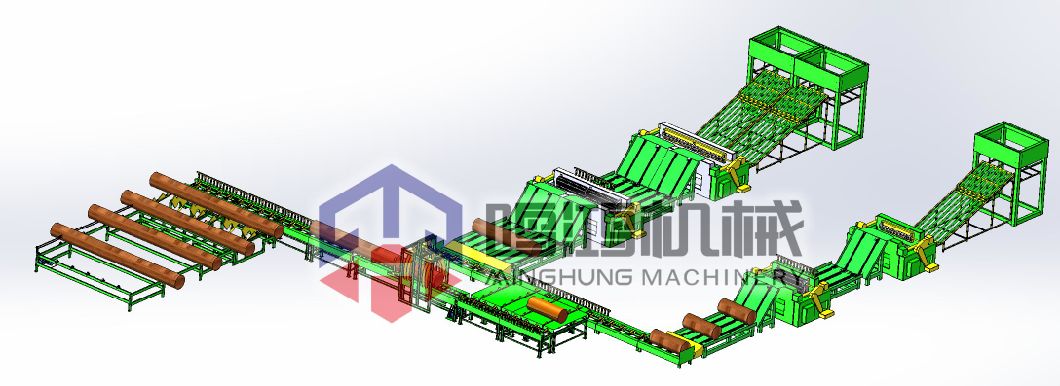 Starke Rotations-Holzfurnier-Schälmaschine für 0,3-3,5 mm