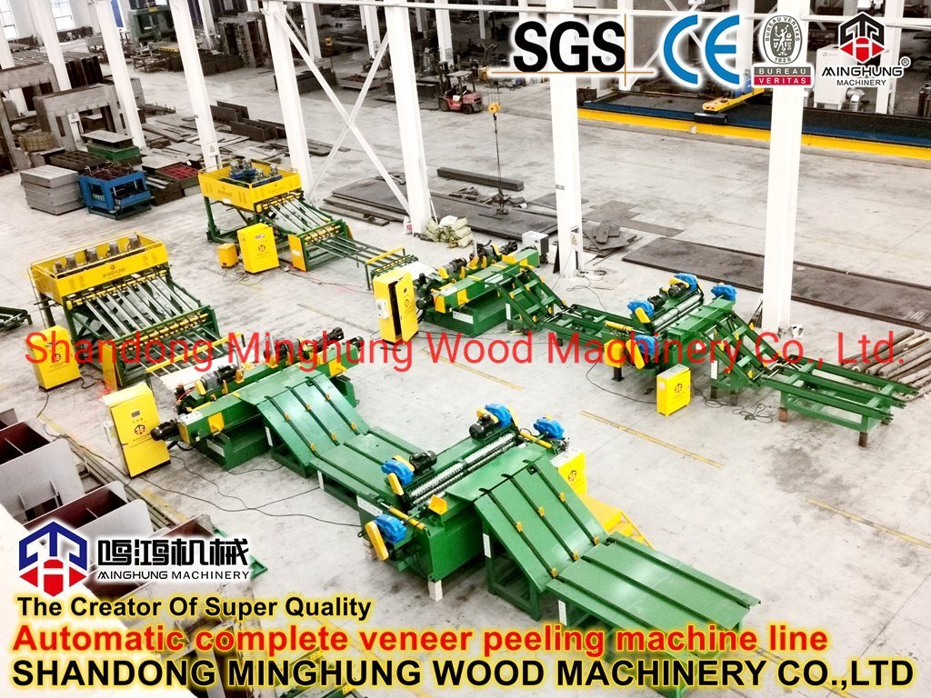 Mesin Pengupas Log Batang untuk Produksi Veneer Kupas Potong Rotary