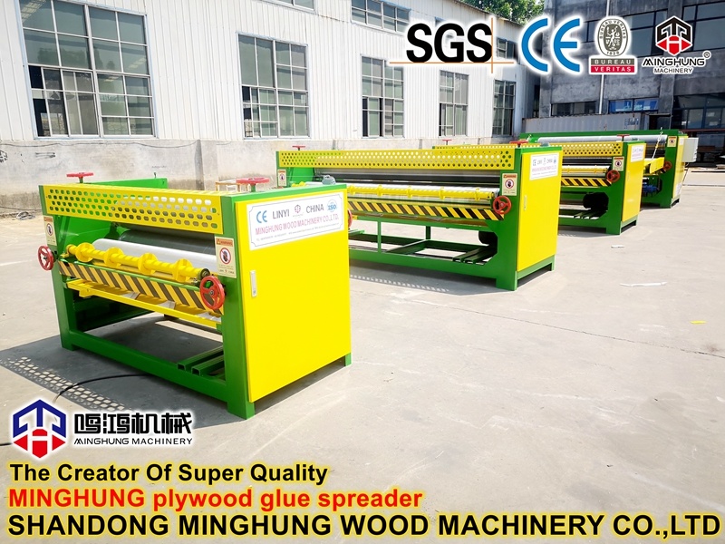 Mesin Penyebar Lem Kayu Lapis 4 kaki di Cina