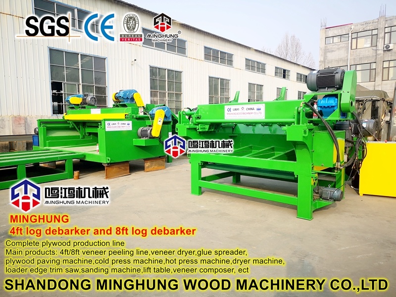 4feet Tree Peeling Machine Log Debarker untuk Lini Produksi Veneer Kayu Lapis