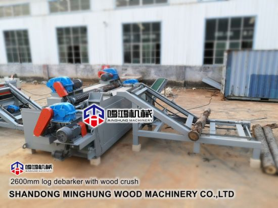 Wood Debarker with Crushing Machine
