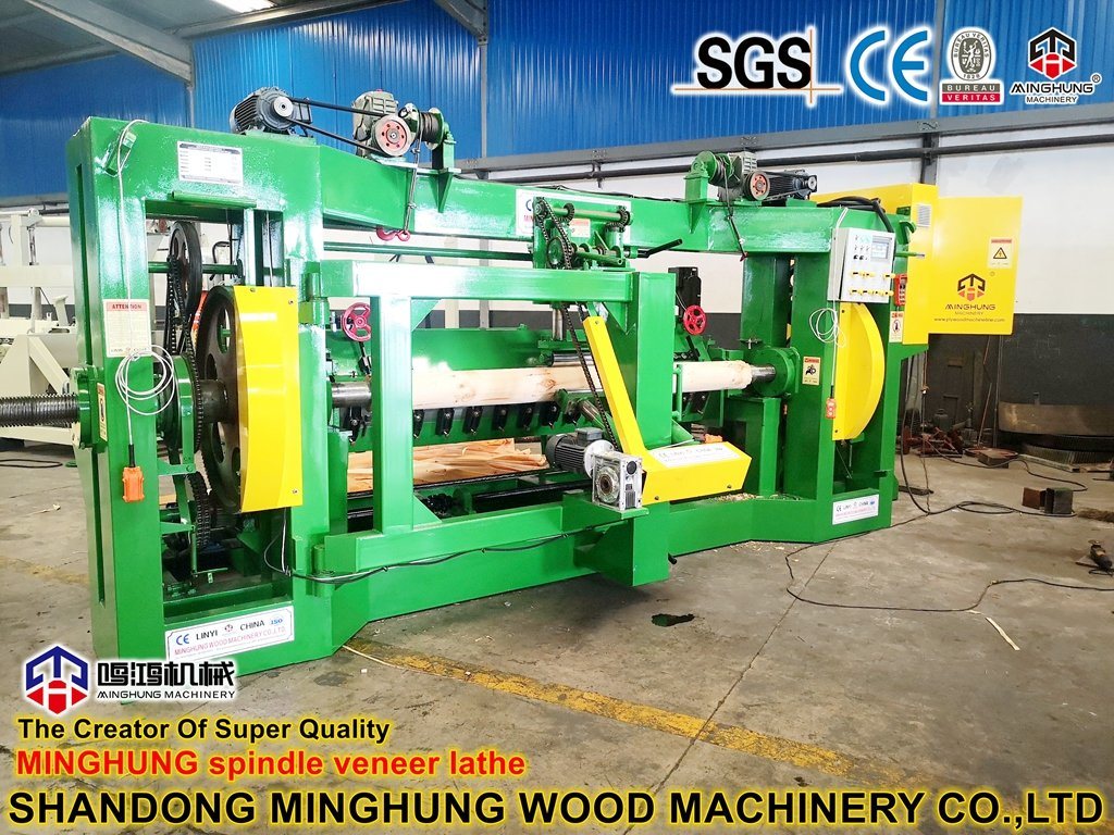 Spindle Log Peeling Machine for Face Veneer 0.3-3mm