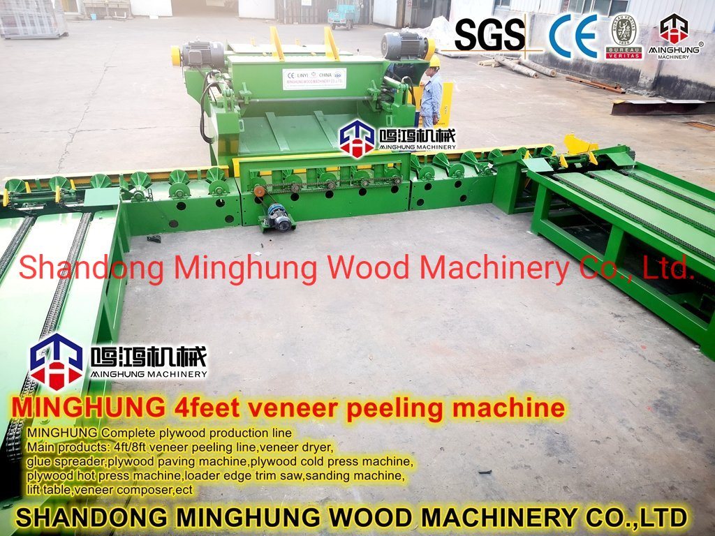 One Wood Log Debarker Support Two Veneer Peeling Machine