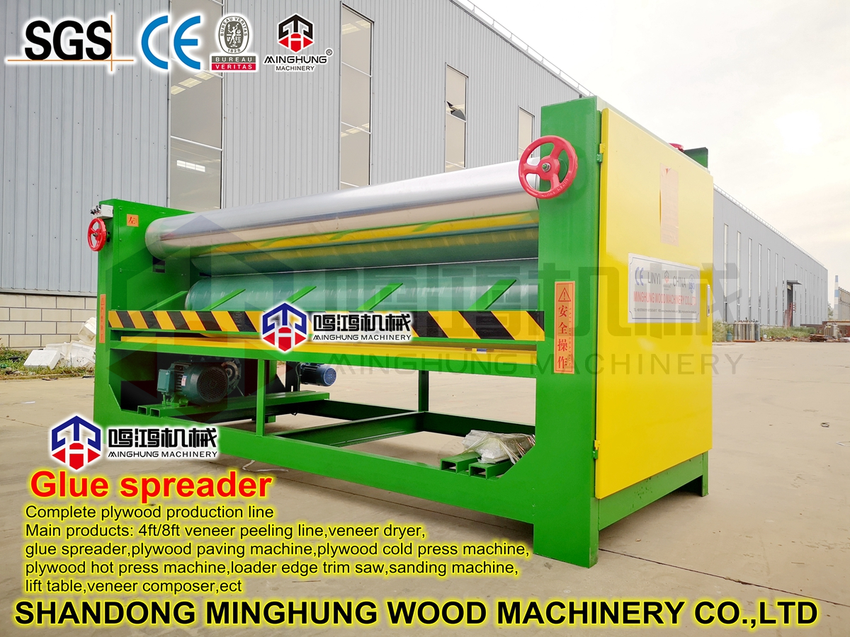 Automatic Plywood Veneer Glue Roller Spreading Machine