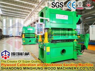 Heavy Double Side Plywood Calibrating Machine From Minghung Machinery 