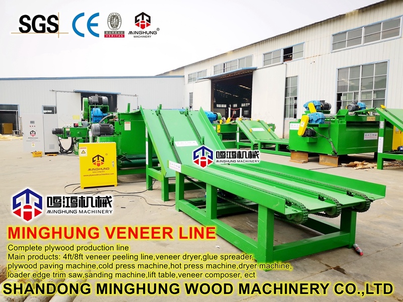 Spindleless Log Veneer Peeling Machine for Plywood Veneer Panel Production