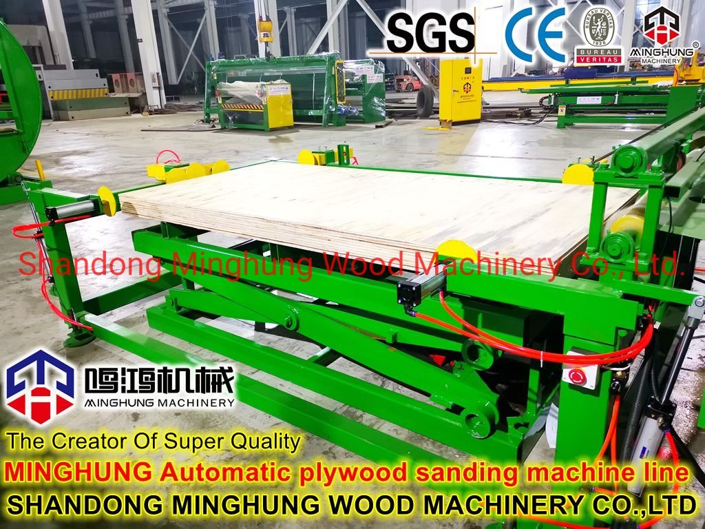 Mesin Pengamplasan Woodworking Wide Belt dengan Pengumpan dan Penumpukan Otomatis