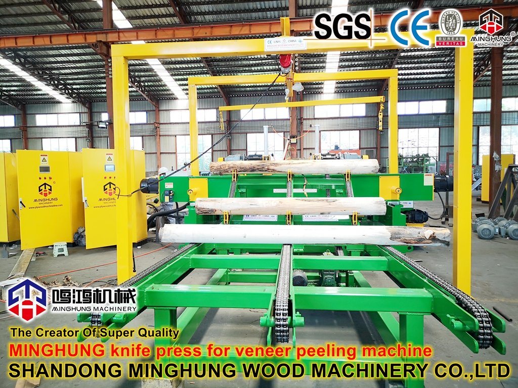 Mesin Pemotong Kayu Tanpa Spindle 1500mm Mesin Pengupas Log