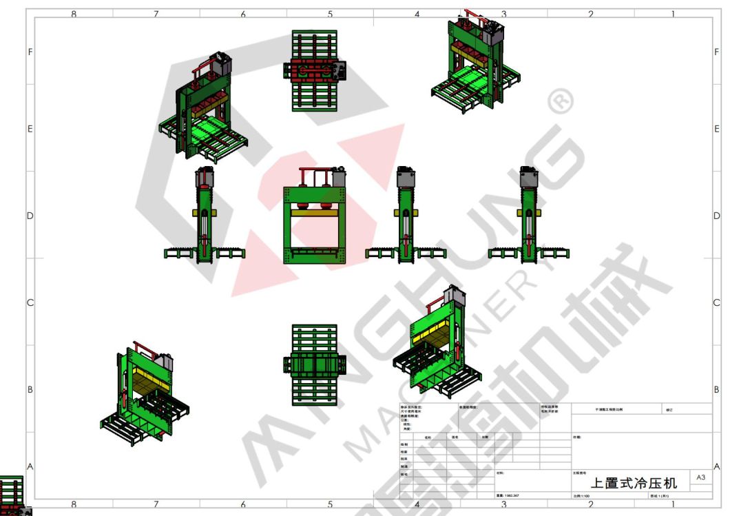 Sperrholz-Kaltpressmaschine Pressmaschine