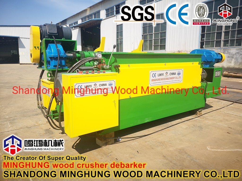 4feet Rotary Wood Log Debarking Machine with Chipper Shredder