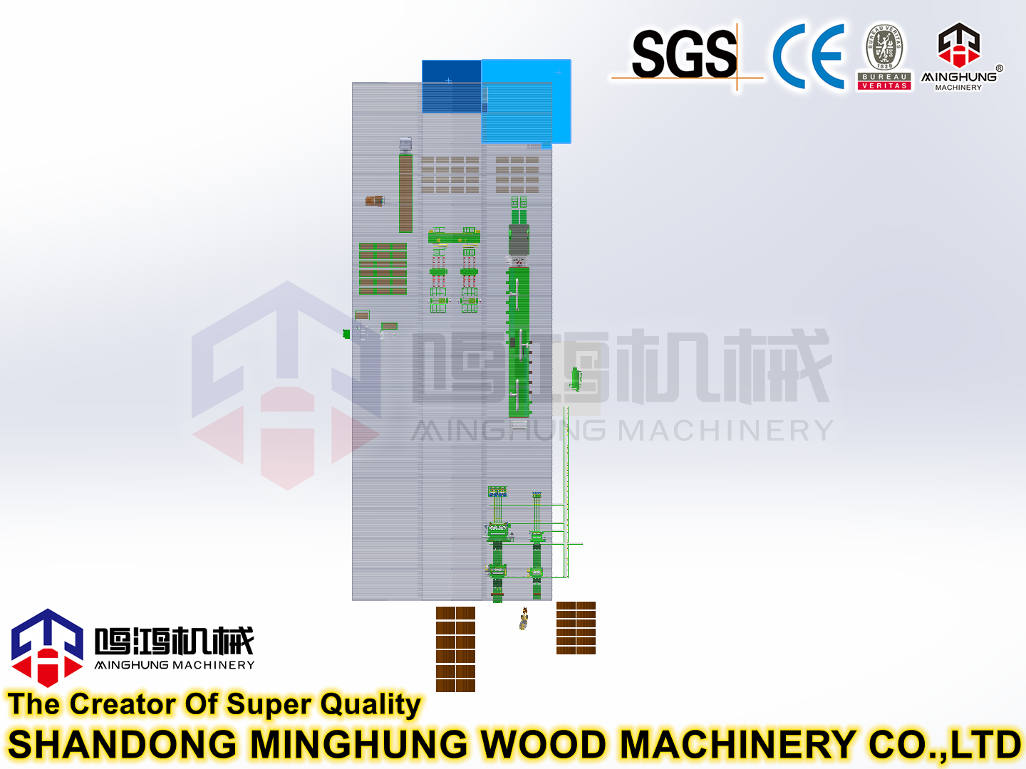 full set plywood machine line Workshop Construction Design