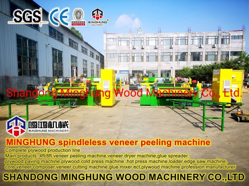 Spindleless 1400mm Birch Beech Wood Veneer Peeling Machine